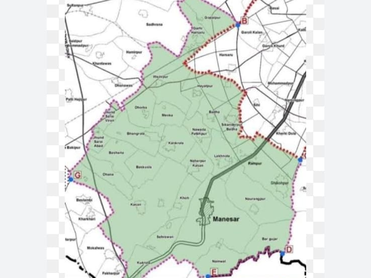 The Municipal Corporation Manesar. Map